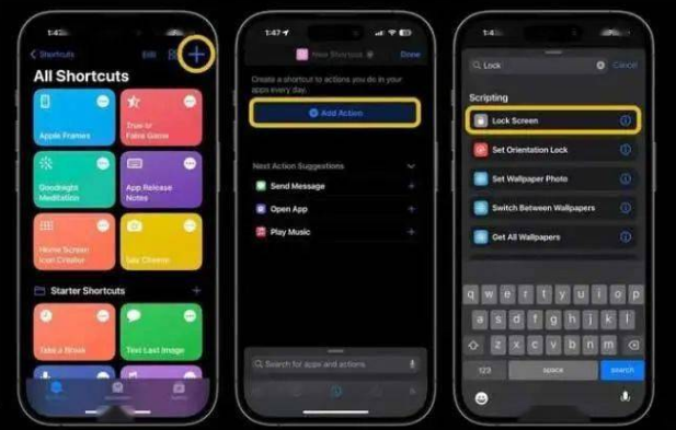 瓮安苹果14锁屏维修店分享iPhone14升级iOS16.4后如何创建锁屏快捷方式 