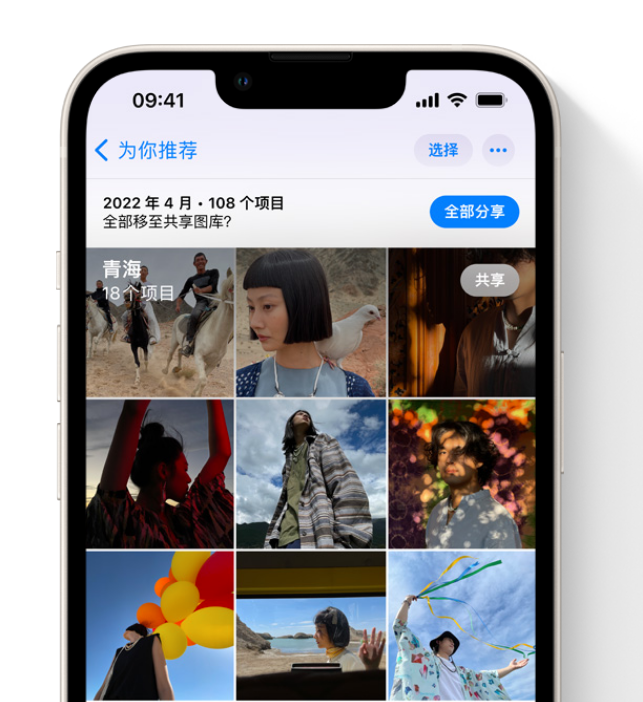 瓮安苹果维修网点分享在 iPhone 上使用共享图库 